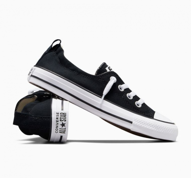 Tenis Converse Chuck Taylor All Star Shoreline Slip Bajos Mujer Negras | COLOMBIA H4538T