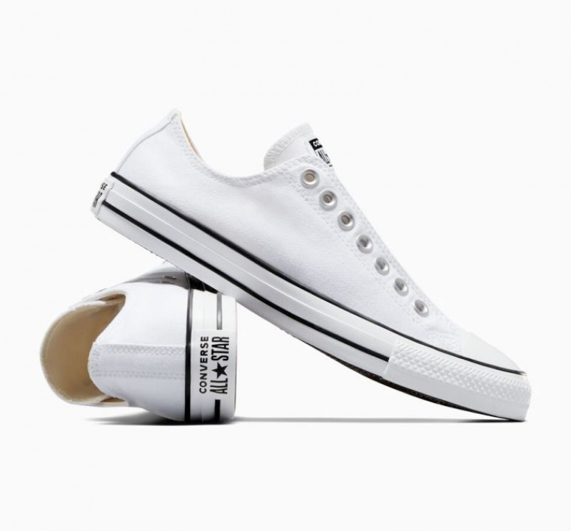 Tenis Converse Chuck Taylor All Star Slip Bajos Hombre Blancas | COLOMBIA L3724D