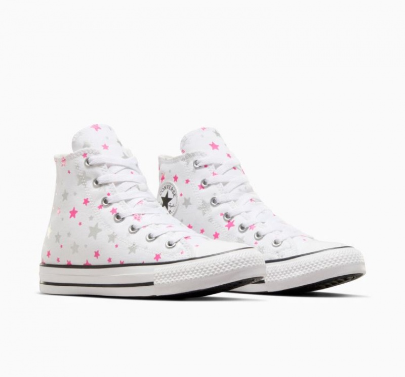 Tenis Converse Chuck Taylor All Star Sparkle Altos Niños Blancas | COLOMBIA Y4359M