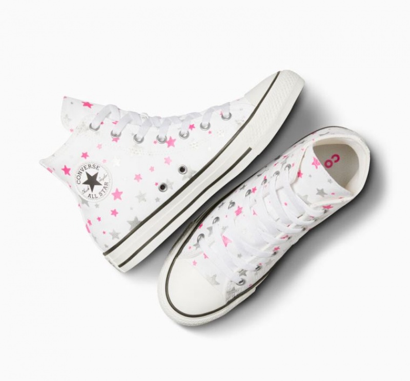 Tenis Converse Chuck Taylor All Star Sparkle Altos Niños Blancas | COLOMBIA Y4359M