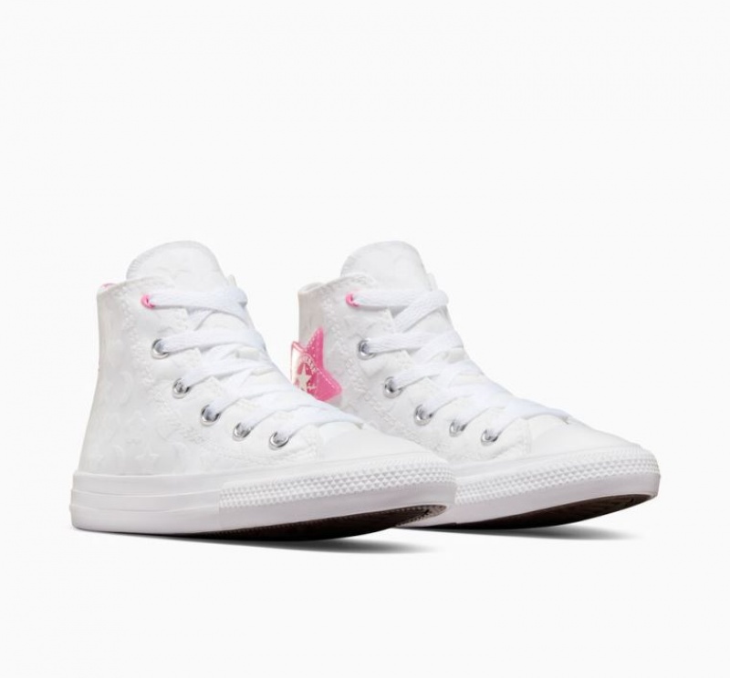 Tenis Converse Chuck Taylor All Star Sparkle Altos Niños Blancas | COLOMBIA Q8632N