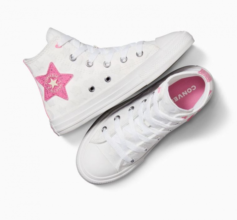 Tenis Converse Chuck Taylor All Star Sparkle Altos Niños Blancas | COLOMBIA Q8632N