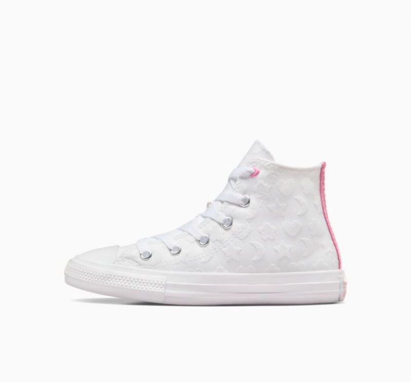 Tenis Converse Chuck Taylor All Star Sparkle Altos Niños Blancas | COLOMBIA Q8632N