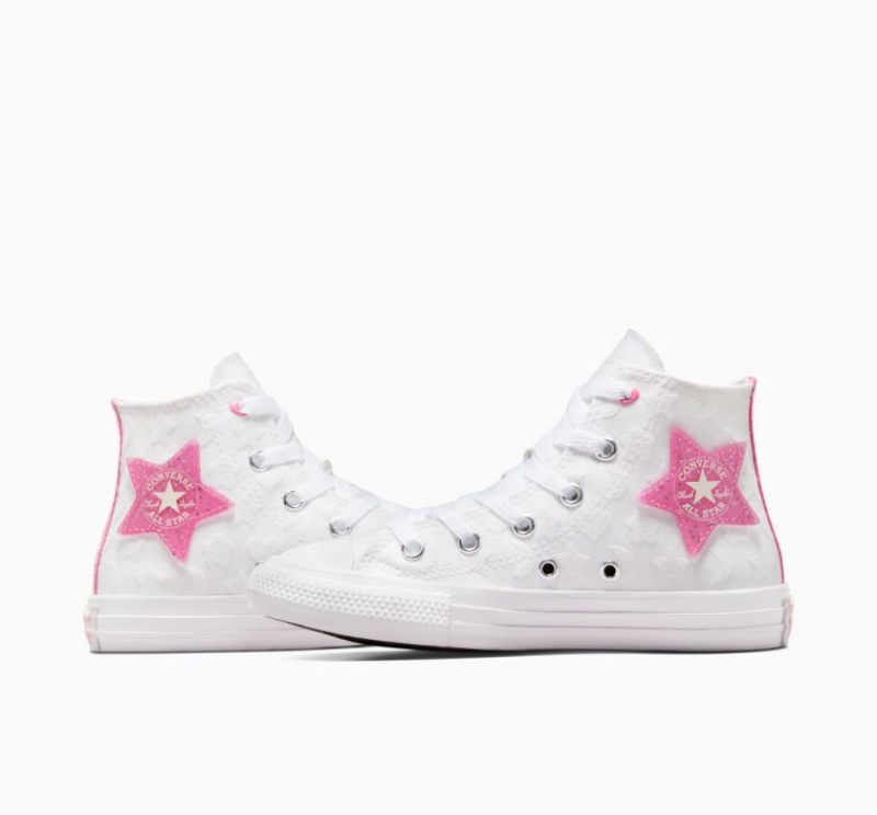 Tenis Converse Chuck Taylor All Star Sparkle Altos Niños Blancas | COLOMBIA Q8632N