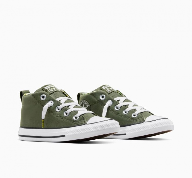 Tenis Converse Chuck Taylor All Star Street Snake Lined Niños Verde | COLOMBIA I5413Y