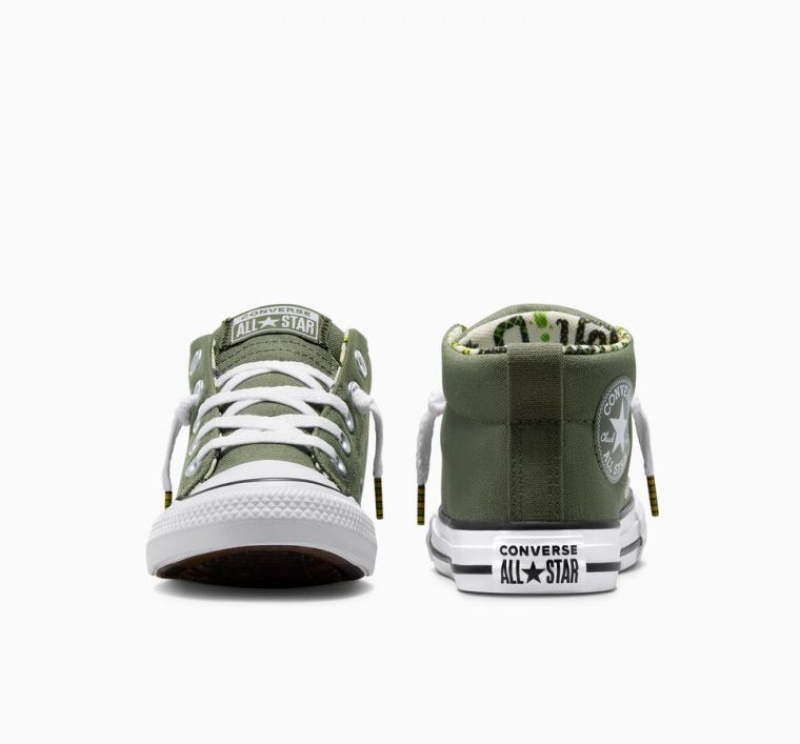 Tenis Converse Chuck Taylor All Star Street Snake Lined Niños Verde | COLOMBIA I5413Y