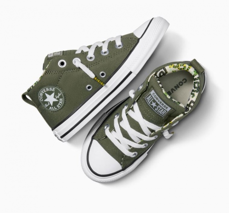 Tenis Converse Chuck Taylor All Star Street Snake Lined Niños Verde | COLOMBIA I5413Y