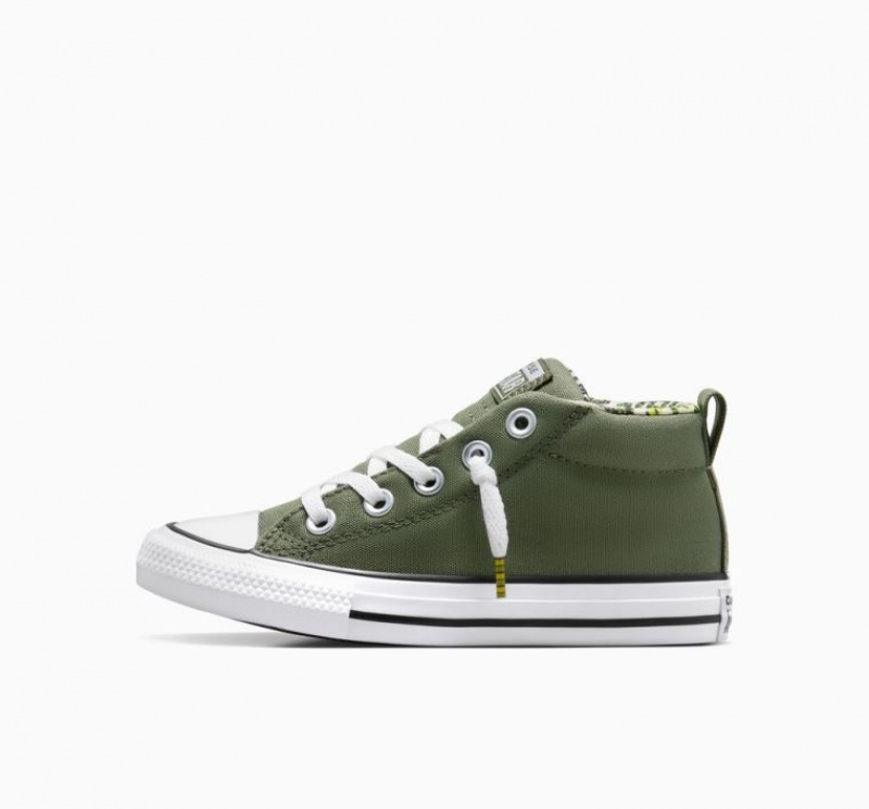 Tenis Converse Chuck Taylor All Star Street Snake Lined Niños Verde | COLOMBIA I5413Y