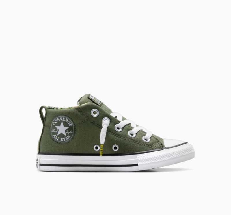 Tenis Converse Chuck Taylor All Star Street Snake Lined Niños Verde | COLOMBIA I5413Y