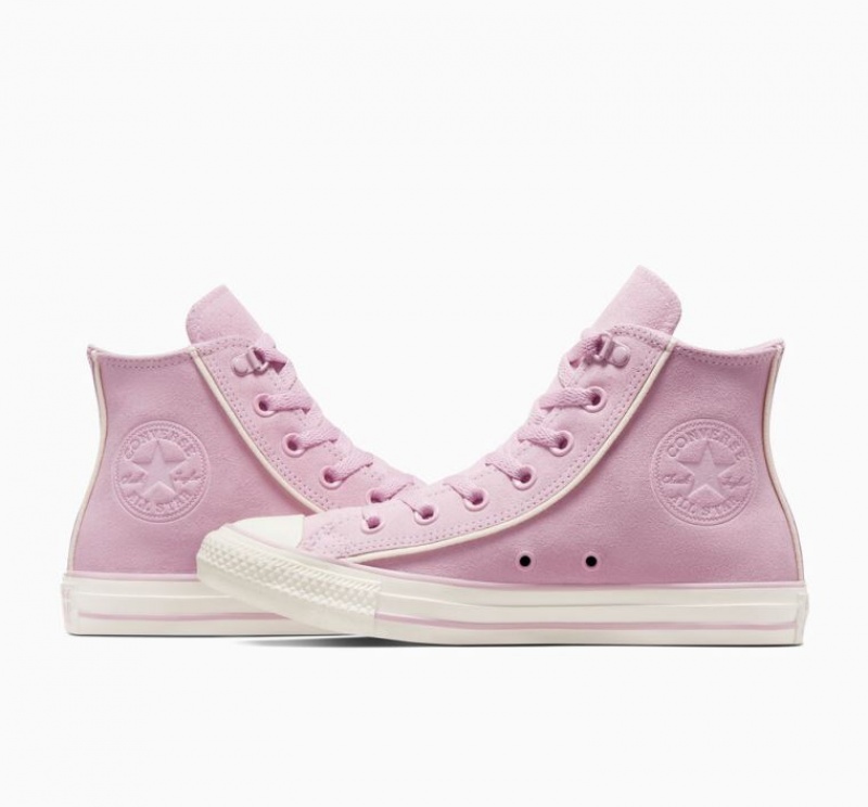 Tenis Converse Chuck Taylor All Star Suede Altos Hombre Rosas | COLOMBIA V2693F