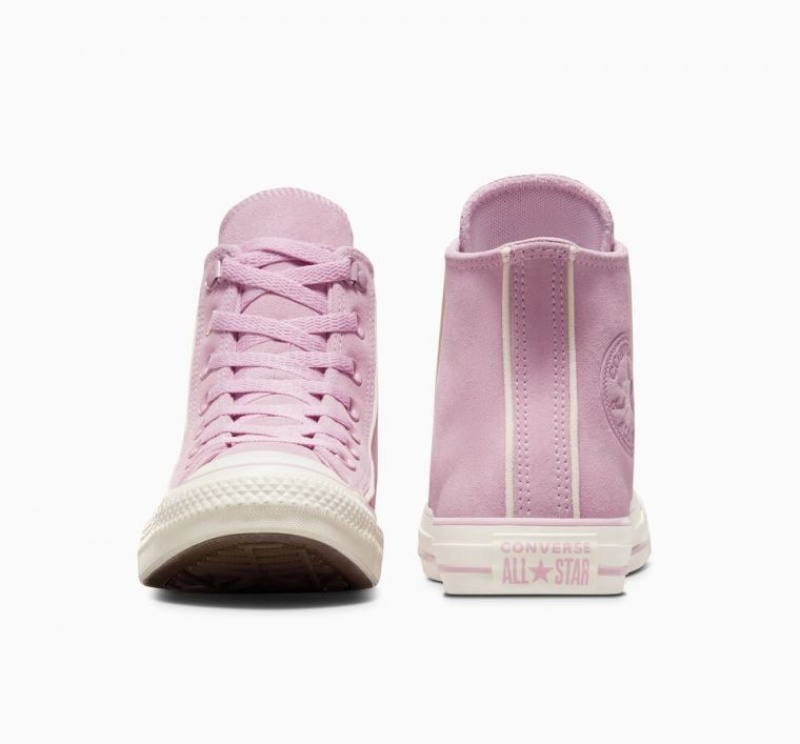 Tenis Converse Chuck Taylor All Star Suede Altos Mujer Rosas | COLOMBIA P7124I