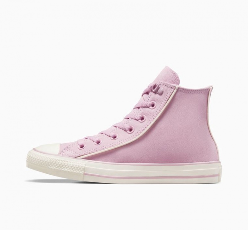 Tenis Converse Chuck Taylor All Star Suede Altos Mujer Rosas | COLOMBIA P7124I