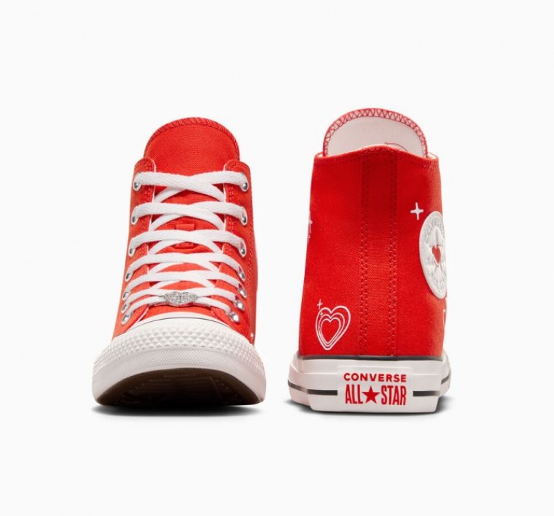 Tenis Converse Chuck Taylor All Star Y2K Heart Altos Mujer Rojas | COLOMBIA E5978J