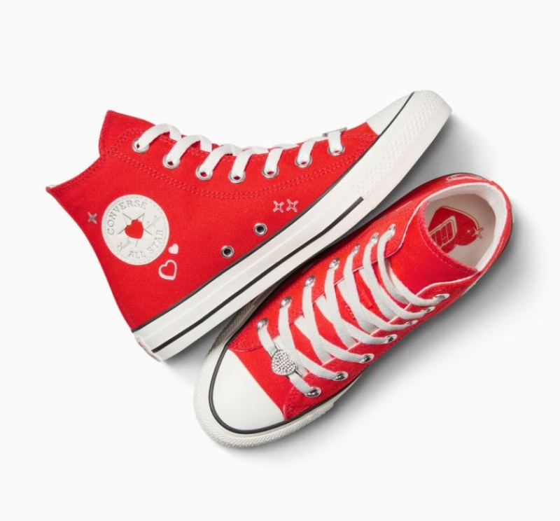 Tenis Converse Chuck Taylor All Star Y2K Heart Altos Mujer Rojas | COLOMBIA E5978J