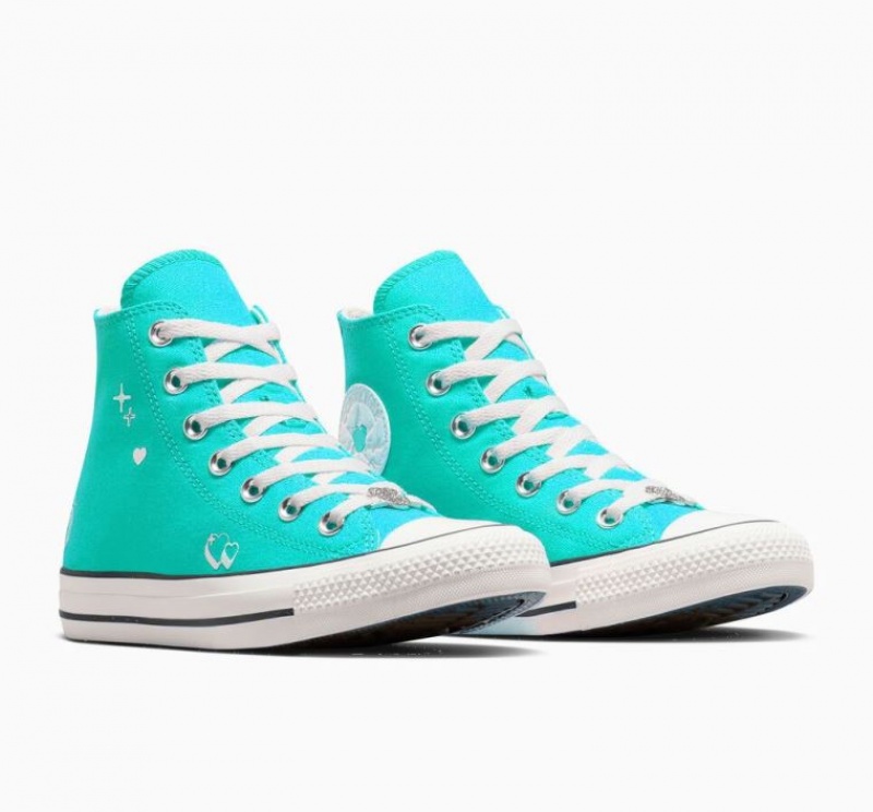 Tenis Converse Chuck Taylor All Star Y2K Heart Altos Mujer Turquesa | COLOMBIA K6427W