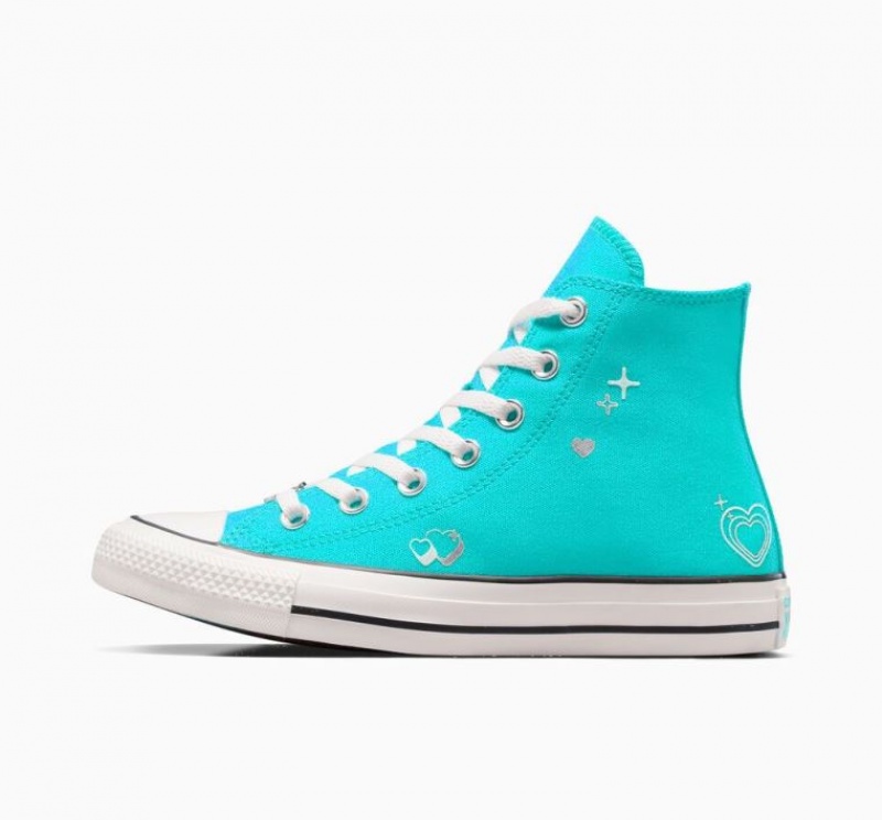 Tenis Converse Chuck Taylor All Star Y2K Heart Altos Mujer Turquesa | COLOMBIA K6427W