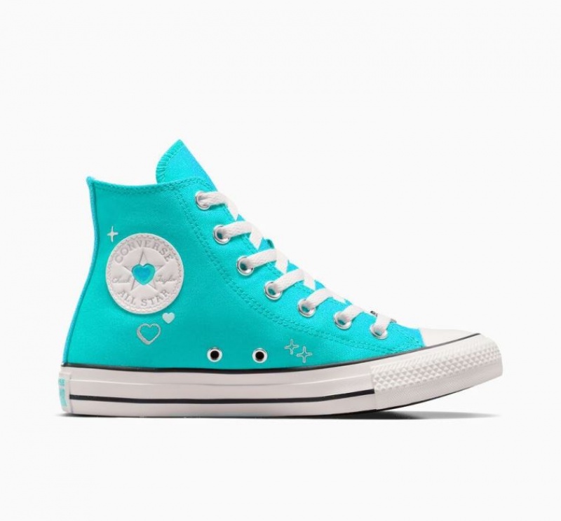 Tenis Converse Chuck Taylor All Star Y2K Heart Altos Mujer Turquesa | COLOMBIA K6427W