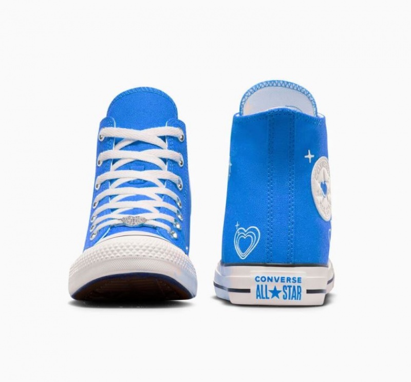 Tenis Converse Chuck Taylor All Star Y2K Heart Altos Mujer Azules | COLOMBIA U7468B