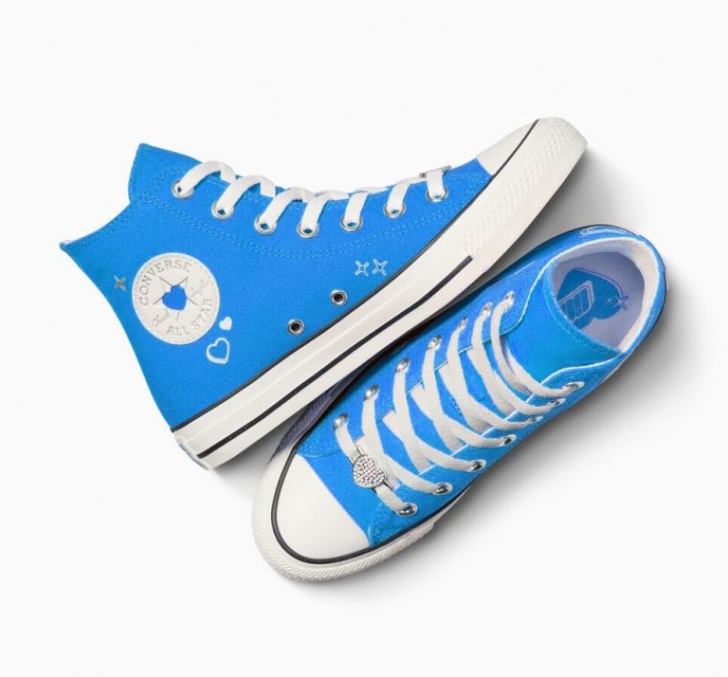 Tenis Converse Chuck Taylor All Star Y2K Heart Altos Mujer Azules | COLOMBIA U7468B