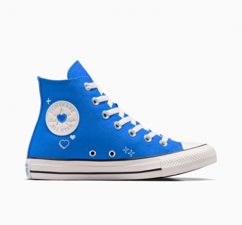 Tenis Converse Chuck Taylor All Star Y2K Heart Altos Mujer Azules | COLOMBIA U7468B