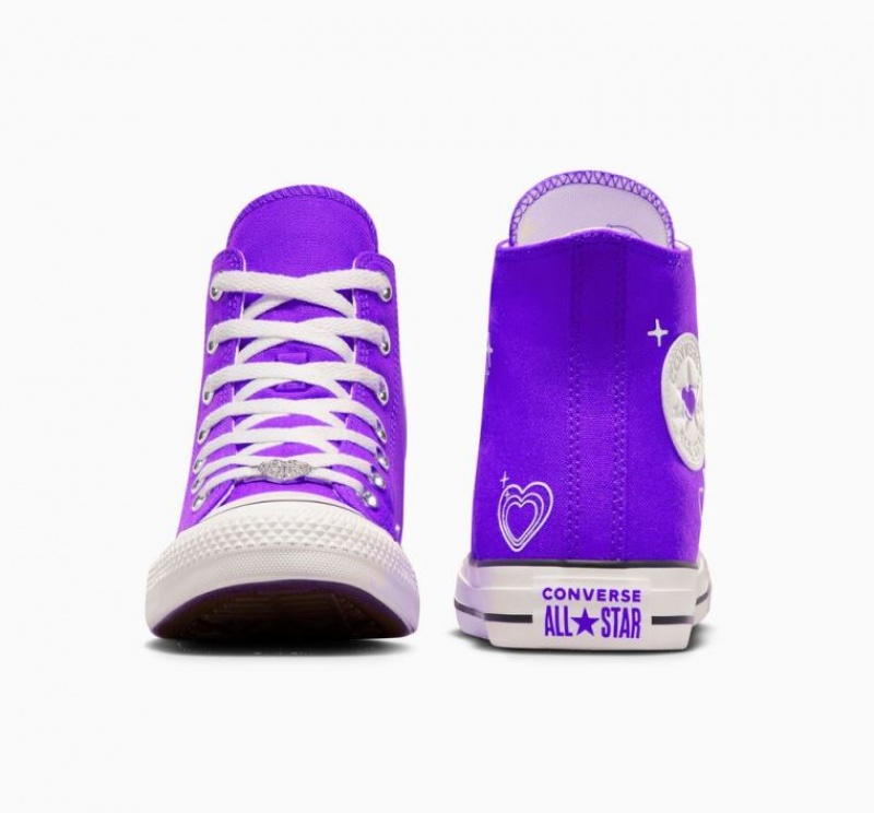 Tenis Converse Chuck Taylor All Star Y2K Heart Altos Mujer Moradas | COLOMBIA Z2094B