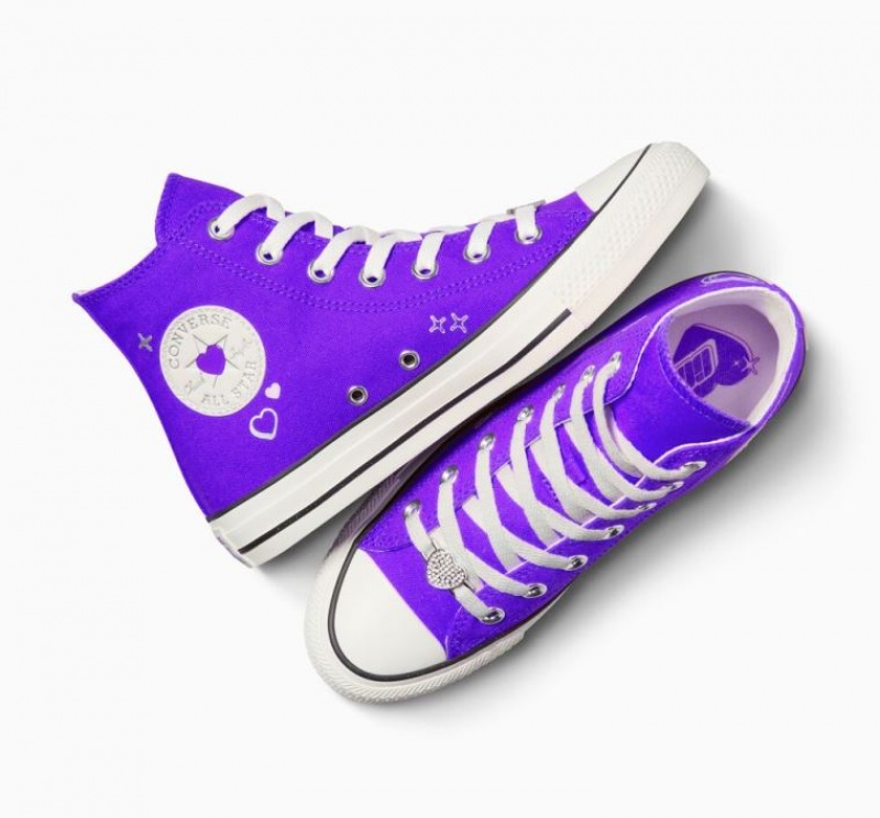 Tenis Converse Chuck Taylor All Star Y2K Heart Altos Mujer Moradas | COLOMBIA Z2094B