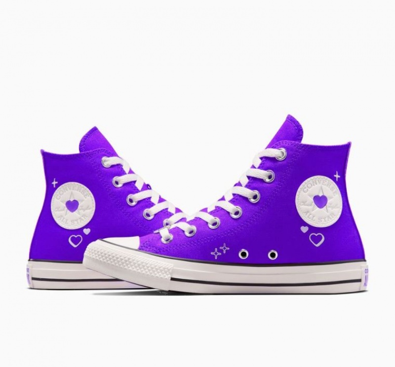 Tenis Converse Chuck Taylor All Star Y2K Heart Altos Mujer Moradas | COLOMBIA Z2094B