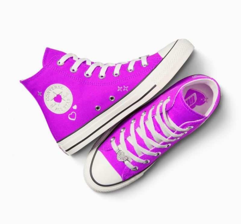 Tenis Converse Chuck Taylor All Star Y2K Heart Altos Mujer Moradas | COLOMBIA T4586S