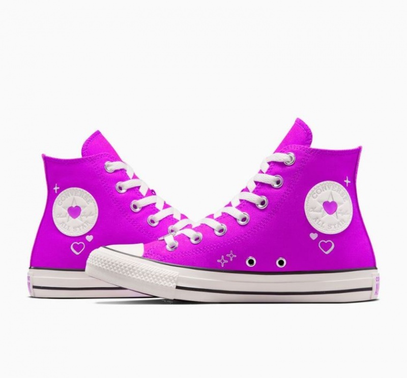 Tenis Converse Chuck Taylor All Star Y2K Heart Altos Mujer Moradas | COLOMBIA T4586S