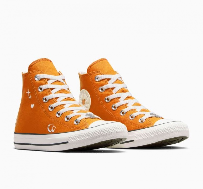 Tenis Converse Chuck Taylor All Star Y2K Heart Altos Mujer Naranjas | COLOMBIA K8701Q