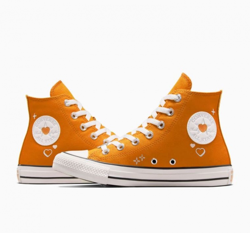 Tenis Converse Chuck Taylor All Star Y2K Heart Altos Mujer Naranjas | COLOMBIA K8701Q