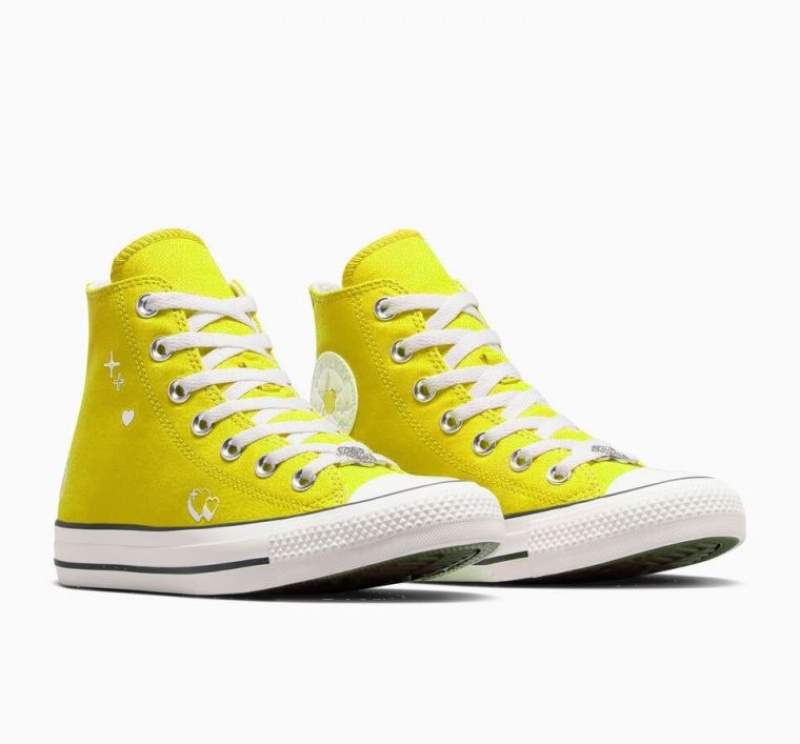 Tenis Converse Chuck Taylor All Star Y2K Heart Altos Mujer Amarillo | COLOMBIA K3018B