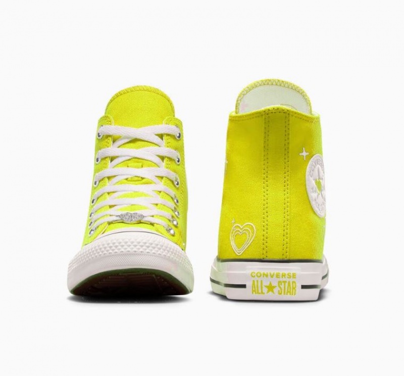 Tenis Converse Chuck Taylor All Star Y2K Heart Altos Mujer Amarillo | COLOMBIA K3018B