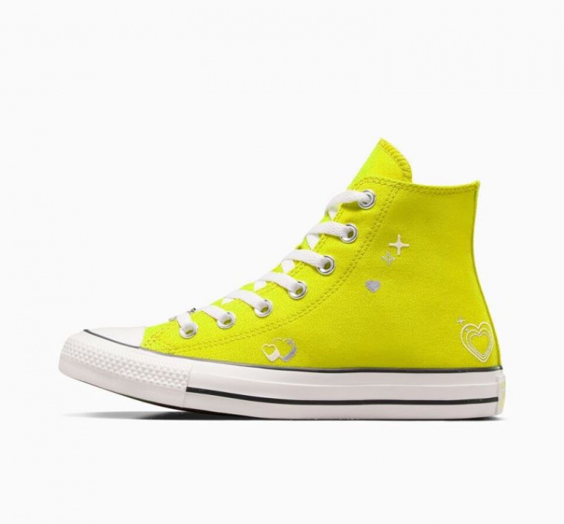 Tenis Converse Chuck Taylor All Star Y2K Heart Altos Mujer Amarillo | COLOMBIA K3018B