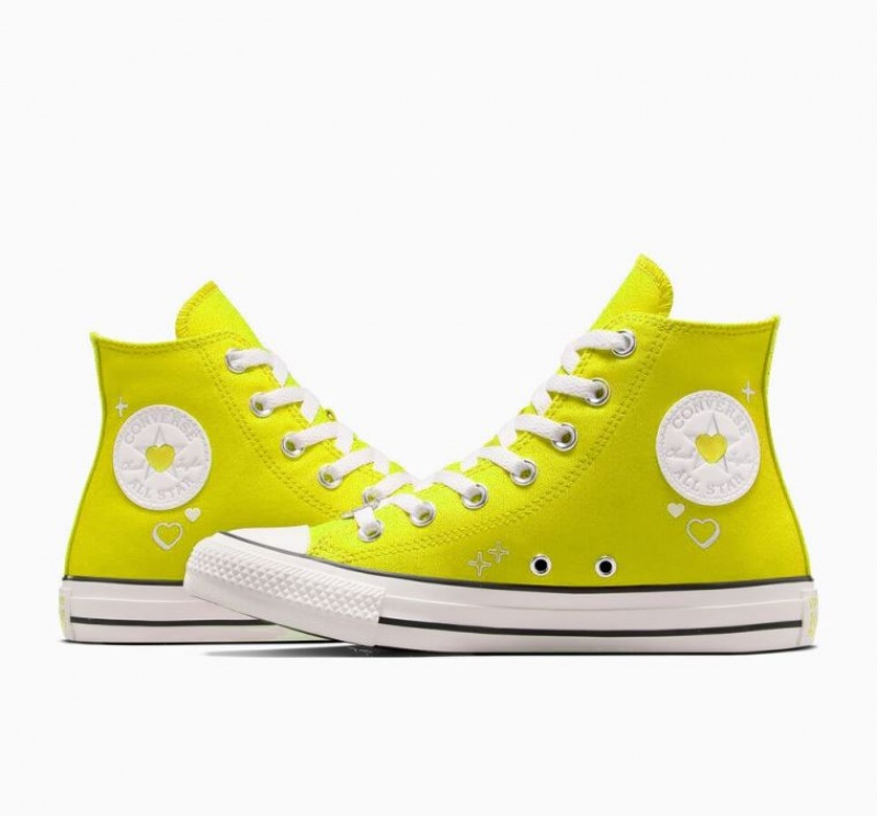 Tenis Converse Chuck Taylor All Star Y2K Heart Altos Mujer Amarillo | COLOMBIA K3018B