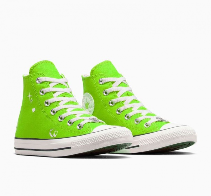 Tenis Converse Chuck Taylor All Star Y2K Heart Altos Mujer Verde | COLOMBIA G5692E