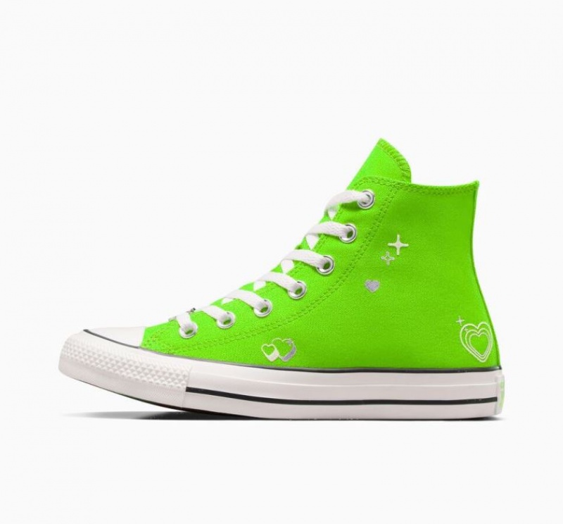 Tenis Converse Chuck Taylor All Star Y2K Heart Altos Mujer Verde | COLOMBIA G5692E