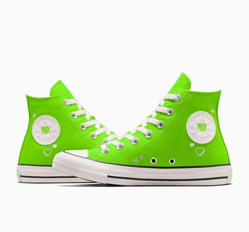 Tenis Converse Chuck Taylor All Star Y2K Heart Altos Mujer Verde | COLOMBIA G5692E