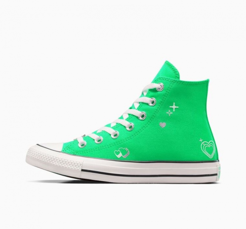 Tenis Converse Chuck Taylor All Star Y2K Heart Altos Mujer Verde | COLOMBIA Z2401E