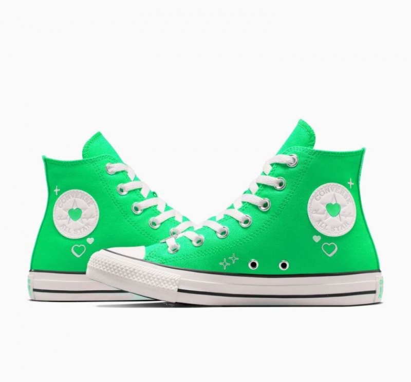 Tenis Converse Chuck Taylor All Star Y2K Heart Altos Mujer Verde | COLOMBIA Z2401E