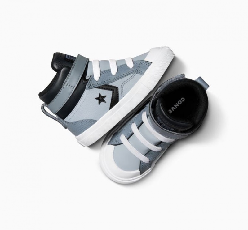 Tenis Converse Pro Blaze Strap Leather Altos Niños Azules | COLOMBIA Z9231G