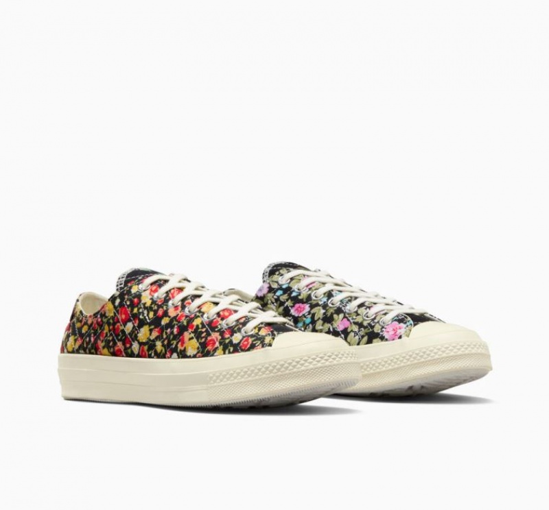 Tenis Converse Upcycled Floral Chuck 70 Bajos Mujer Negras Multicolor | COLOMBIA W6485R