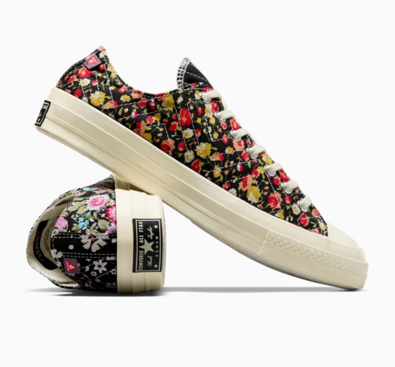 Tenis Converse Upcycled Floral Chuck 70 Bajos Mujer Negras Multicolor | COLOMBIA W6485R