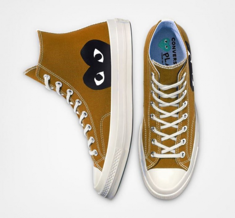 Tenis Converse X Comme Des Garçons Play Chuck 70 Altos Hombre Marrones | COLOMBIA H7652G