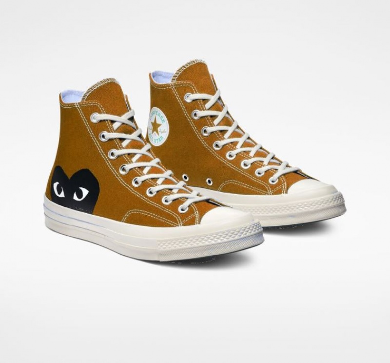 Tenis Converse X Comme Des Garçons Play Chuck 70 Altos Hombre Marrones | COLOMBIA H7652G