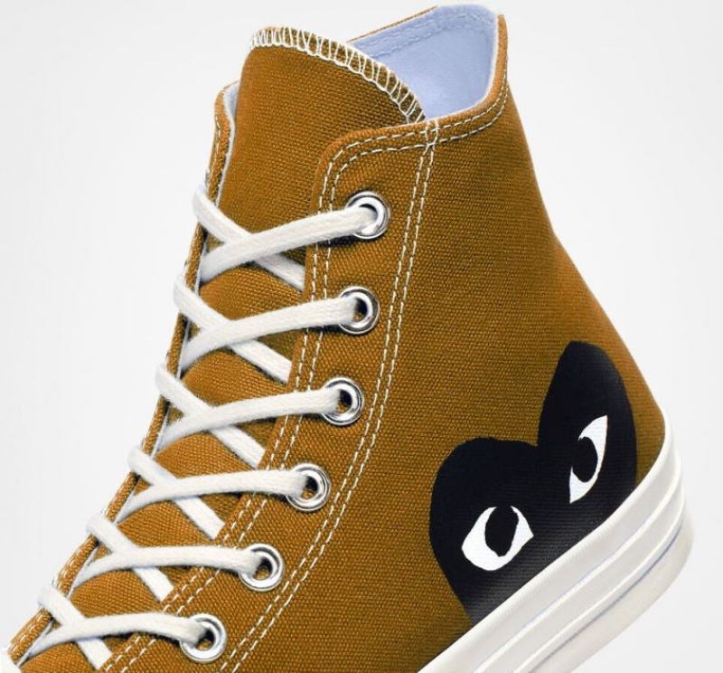 Tenis Converse X Comme Des Garçons Play Chuck 70 Altos Hombre Marrones | COLOMBIA H7652G