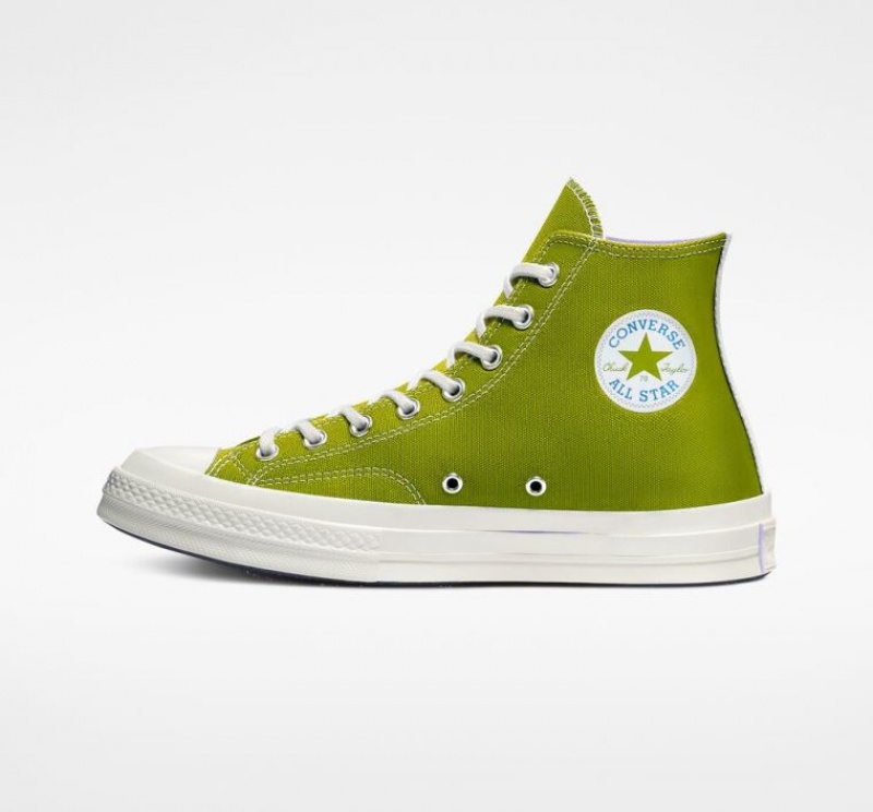 Tenis Converse X Comme Des Garçons Play Chuck 70 Altos Hombre Verde Claro | COLOMBIA Q9586I