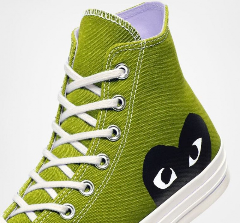 Tenis Converse X Comme Des Garçons Play Chuck 70 Altos Hombre Verde Claro | COLOMBIA Q9586I