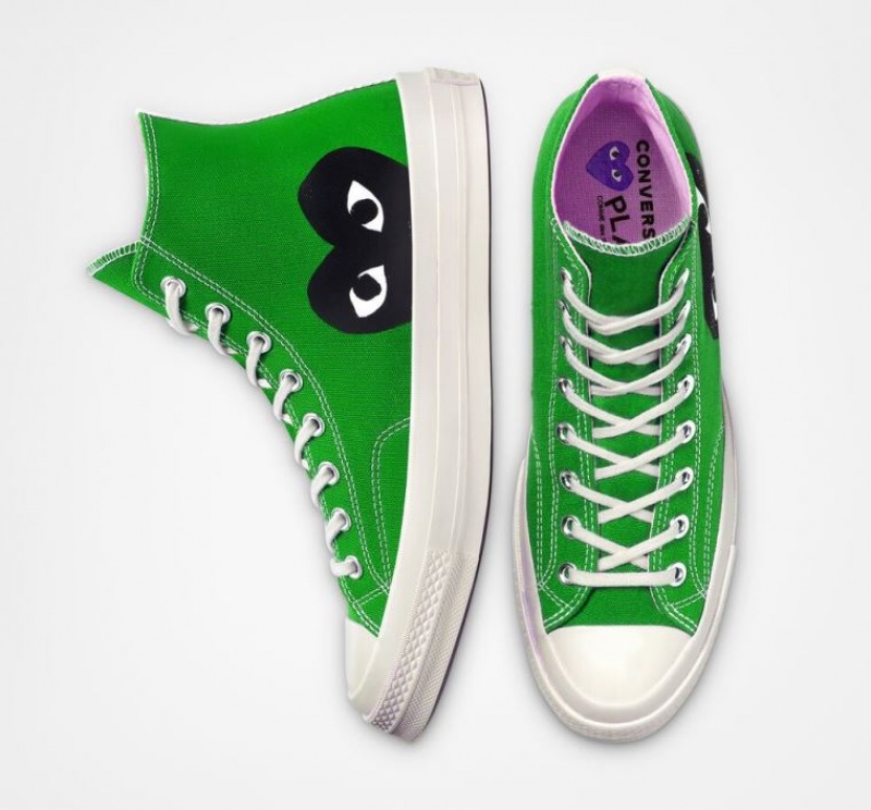 Tenis Converse X Comme Des Garçons Play Chuck 70 Altos Hombre Verde | COLOMBIA U9678A