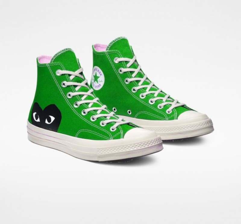 Tenis Converse X Comme Des Garçons Play Chuck 70 Altos Hombre Verde | COLOMBIA U9678A